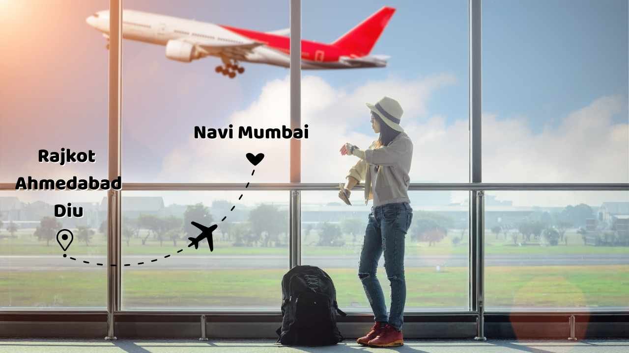 Indigo Navi Mumbai flights ahmedabad Rajkot Diu March 2026