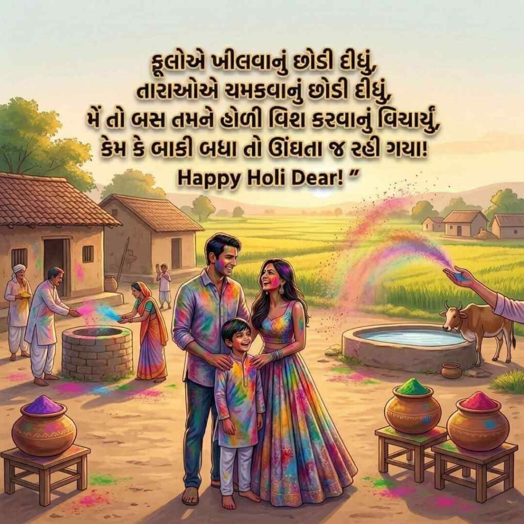 Happy Holi Message in Gujarati 2026