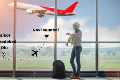 Indigo Navi Mumbai flights ahmedabad Rajkot Diu March 2026