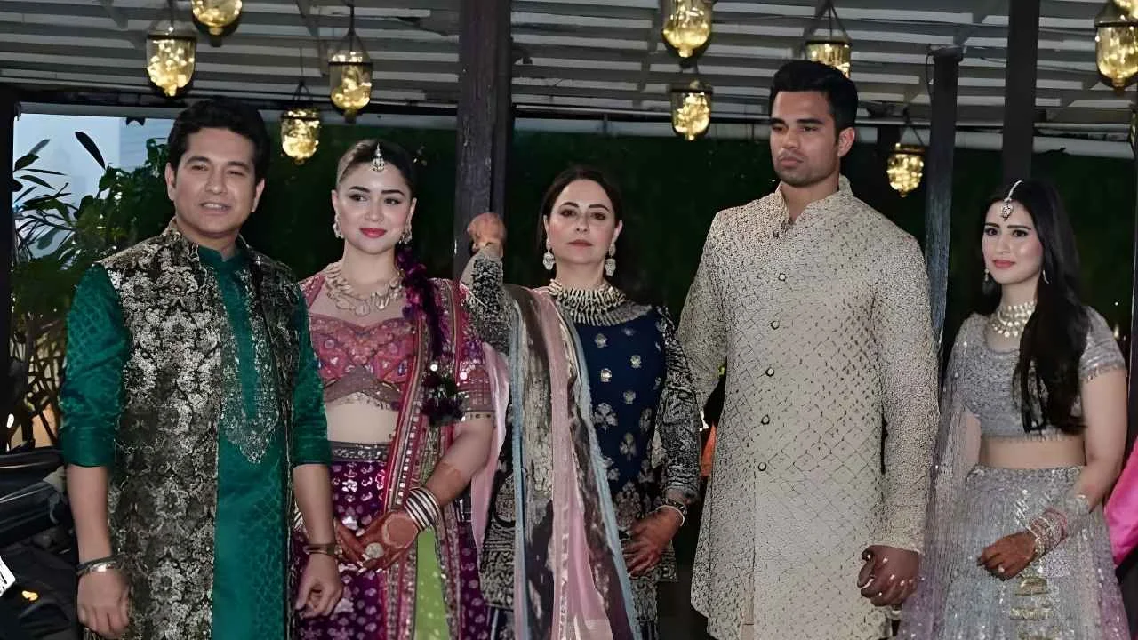 arjun tendulkar saaniya chandok mehendi ceremony
