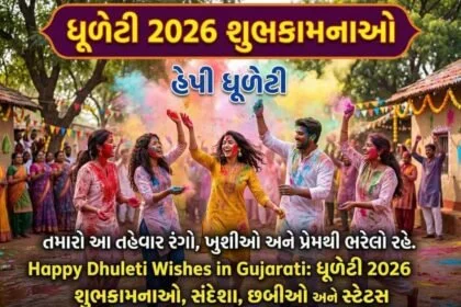happy dhuleti wishes 2026 Gujarati